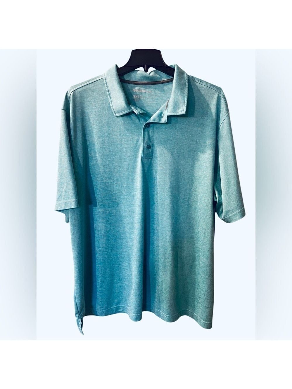 Reebok Golf Men’s Polo Shirt Blue Green Casual Short Sleeve Size:  3XLT